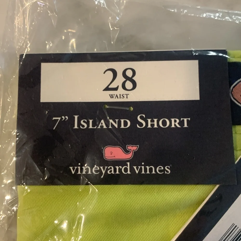 Vineyard Vines 7” Island Short, Wild Lime, NWT, 28”waist
